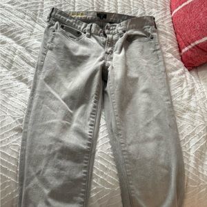 J Crew Gray Toothpick Jeans Size 27